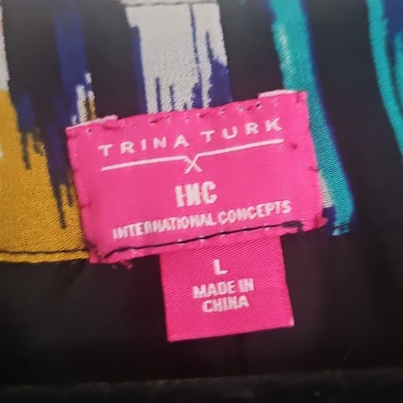 Trina Turk X INC Collab Macy's IKAT Dress Size L - Picture 4 of 7